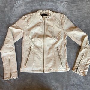 Express Tan Fake Leather Jacket